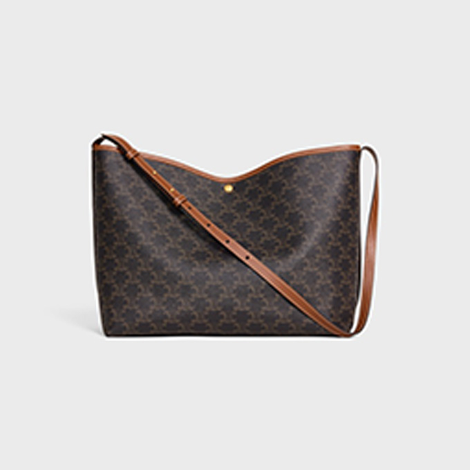 9a+quality celine soft shopper triomphe print shoulder bag